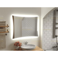 Зеркало в ванную комнату с подсветкой светодиодной лентой Авиано