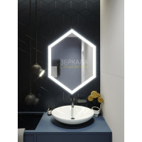 Зеркало в ванную комнату с подсветкой Тревизо Слим 85х85 cм